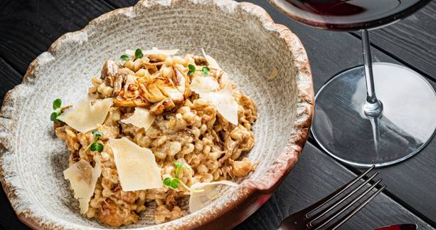 PINOT NOIR & MUSHROOM RISOTTO
