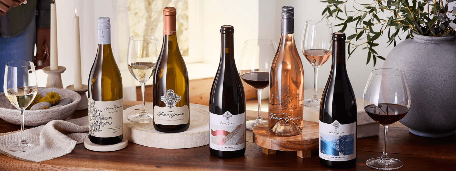 the four graces hero our wines