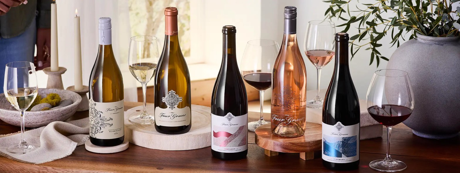 the four graces hero our wines
